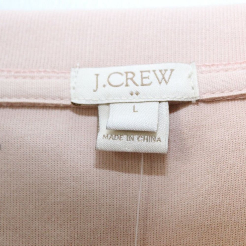 NWT J Crew Sequin Trim Sweatshirt Top Blush Pink E4182 Women's Size Large H12697 - Picture 6 of 12